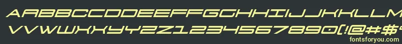 911porschav3ital Font – Yellow Fonts on Black Background