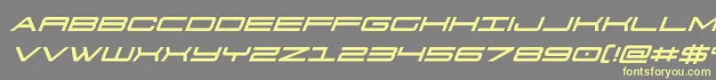 911porschav3ital Font – Yellow Fonts on Gray Background