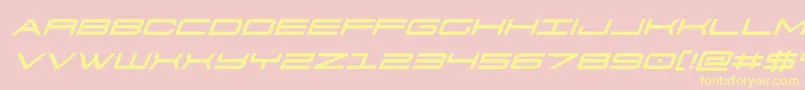 911porschav3ital Font – Yellow Fonts on Pink Background