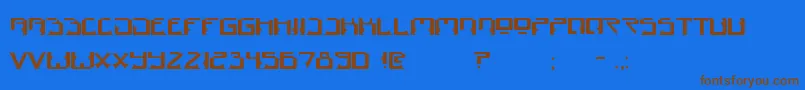 Dogma Font – Brown Fonts on Blue Background