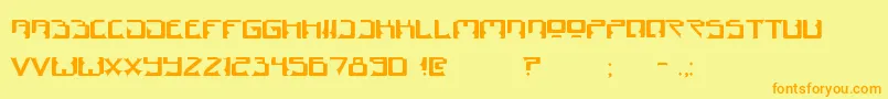 Dogma Font – Orange Fonts on Yellow Background