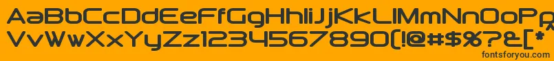 Шрифт DownlinkBold – чёрные шрифты на оранжевом фоне