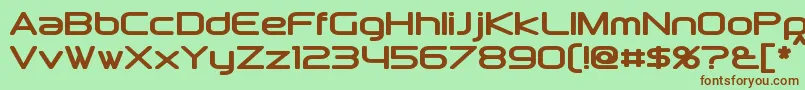 DownlinkBold Font – Brown Fonts on Green Background