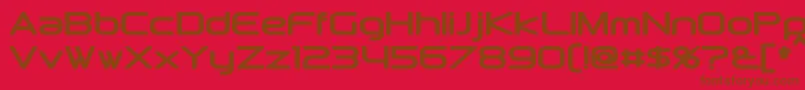 フォントDownlinkBold – 赤い背景に茶色の文字