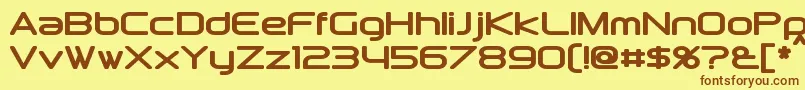 DownlinkBold Font – Brown Fonts on Yellow Background