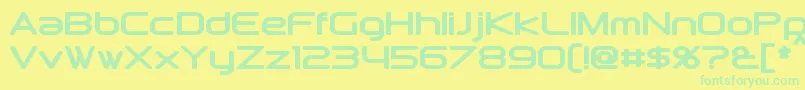 DownlinkBold Font – Green Fonts on Yellow Background