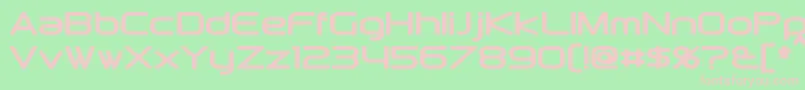 フォントDownlinkBold – 緑の背景にピンクのフォント