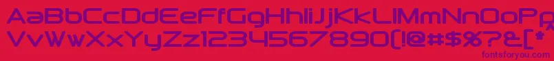 DownlinkBold-Schriftart – Violette Schriften auf rotem Hintergrund