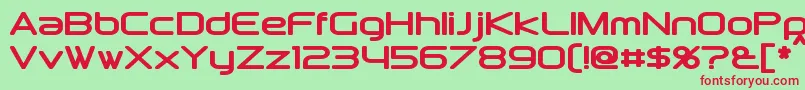 DownlinkBold Font – Red Fonts on Green Background