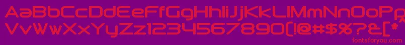 フォントDownlinkBold – 紫の背景に赤い文字