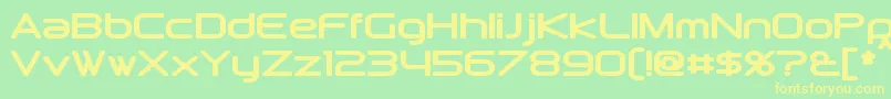 DownlinkBold Font – Yellow Fonts on Green Background