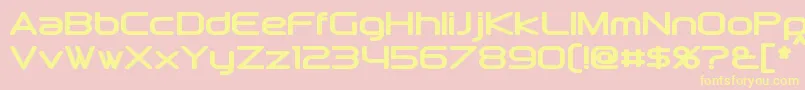 DownlinkBold Font – Yellow Fonts on Pink Background