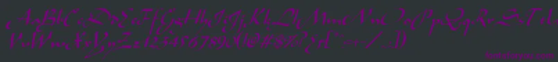 AladdinItalic Font – Purple Fonts on Black Background
