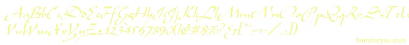 AladdinItalic-Schriftart – Gelbe Schriften