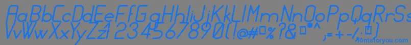 FocusMediumItalic Font – Blue Fonts on Gray Background