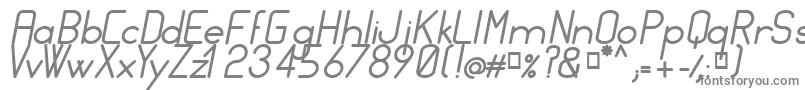 フォントFocusMediumItalic – 灰色のフォント