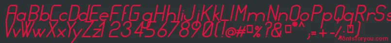 FocusMediumItalic Font – Red Fonts on Black Background