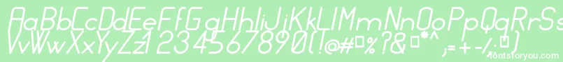 FocusMediumItalic Font – White Fonts on Green Background