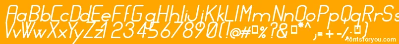 FocusMediumItalic Font – White Fonts on Orange Background