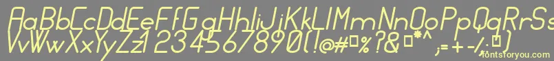 FocusMediumItalic Font – Yellow Fonts on Gray Background