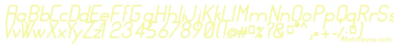 FocusMediumItalic Font – Yellow Fonts on White Background