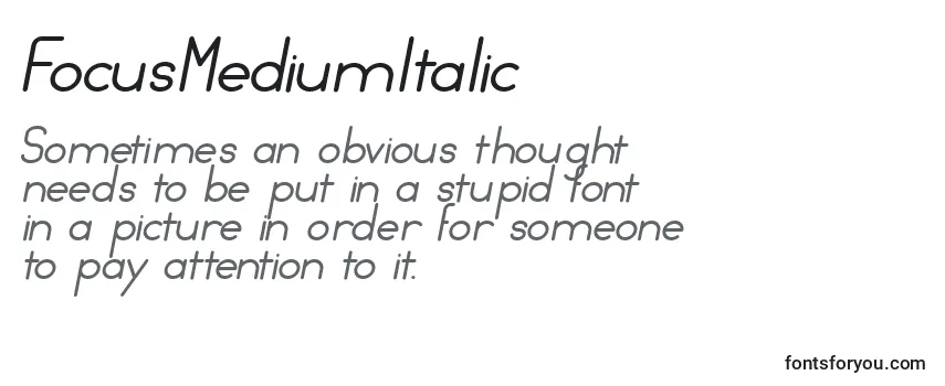 FocusMediumItalic Font