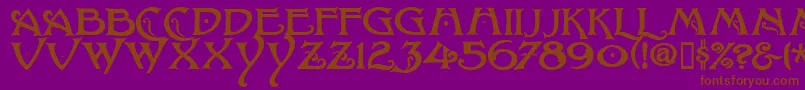 BaltimoreNouveau Font – Brown Fonts on Purple Background