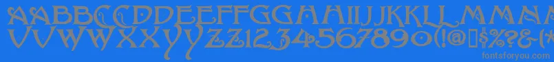 BaltimoreNouveau Font – Gray Fonts on Blue Background