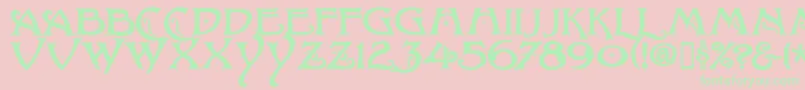 BaltimoreNouveau Font – Green Fonts on Pink Background