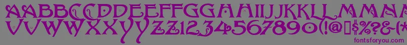 BaltimoreNouveau Font – Purple Fonts on Gray Background
