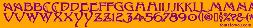 Lisätietoja BaltimoreNouveau-fontista BaltimoreNouveau-fontti – violetit fontit oranssilla taustalla