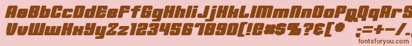 MinervaBoldItalic Font – Brown Fonts on Pink Background