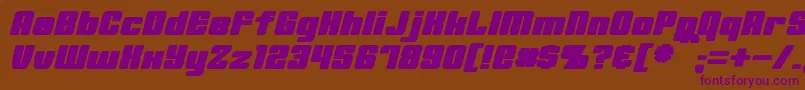 MinervaBoldItalic Font – Purple Fonts on Brown Background