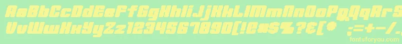 MinervaBoldItalic Font – Yellow Fonts on Green Background