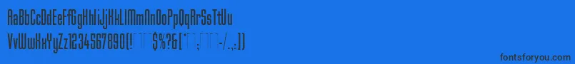 MekanikPlain Font – Black Fonts on Blue Background