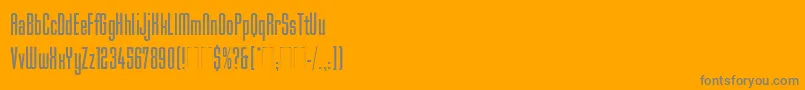 MekanikPlain Font – Gray Fonts on Orange Background