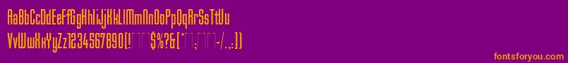 MekanikPlain Font – Orange Fonts on Purple Background