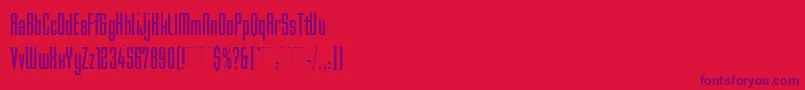 MekanikPlain Font – Purple Fonts on Red Background