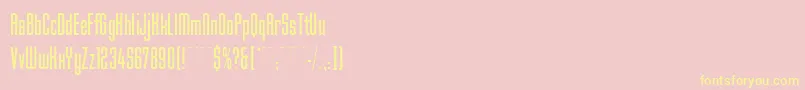 MekanikPlain Font – Yellow Fonts on Pink Background