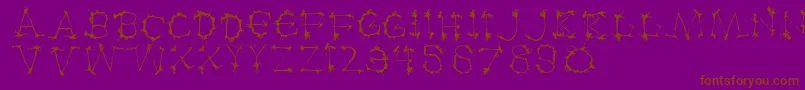 Klexalfabeta Font – Brown Fonts on Purple Background