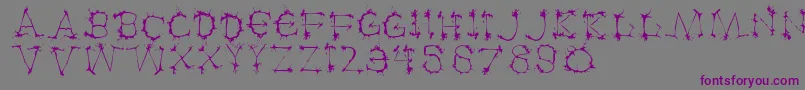 Шрифт Klexalfabeta – фиолетовые шрифты на сером фоне
