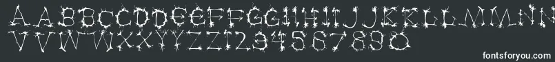 Klexalfabeta Font – White Fonts on Black Background