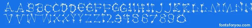 Klexalfabeta Font – White Fonts on Blue Background