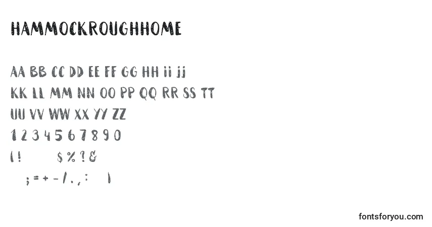 Schriftart HammockRoughHome – Alphabet, Zahlen, spezielle Symbole
