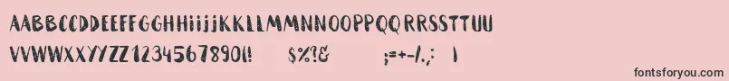 HammockRoughHome Font – Black Fonts on Pink Background