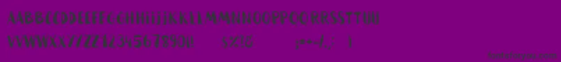 Шрифт HammockRoughHome – чёрные шрифты на фиолетовом фоне