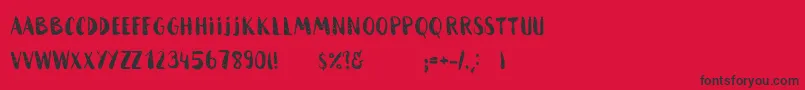 HammockRoughHome Font – Black Fonts on Red Background