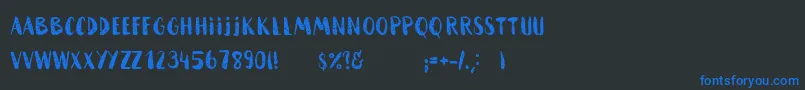 HammockRoughHome-Schriftart – Blaue Schriften auf schwarzem Hintergrund