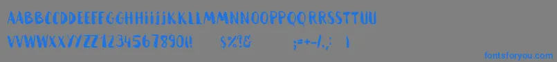 Шрифт HammockRoughHome – синие шрифты на сером фоне