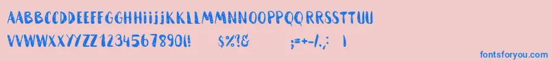 Шрифт HammockRoughHome – синие шрифты на розовом фоне